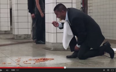 Staff Brand Ambassador Eats Dinner Off Floor